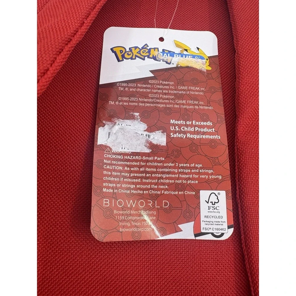 Pokemon 5 Piece Backpack Set Supply Case Key Chain Pendant Kids New With Tags
